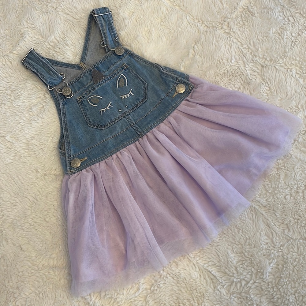Oshkosh B’Gosh Overall Dress with~ subtle unicorn details